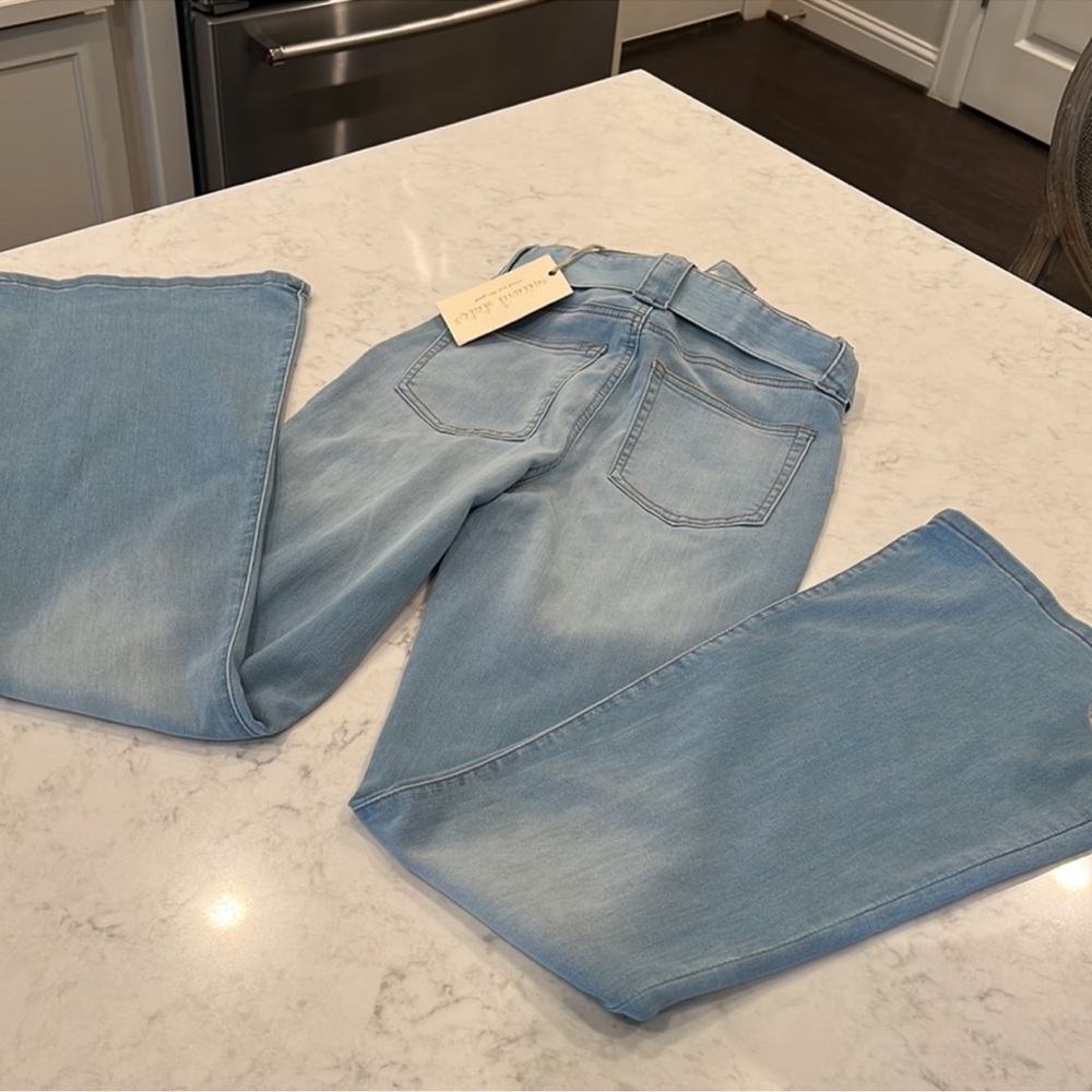 Altar'd State Light Blue Wide Leg Jeans - Picture 7 of 10